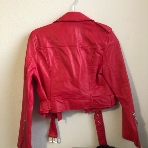 Red Pistola Faux Leather Jacket - Picture 6 of 6